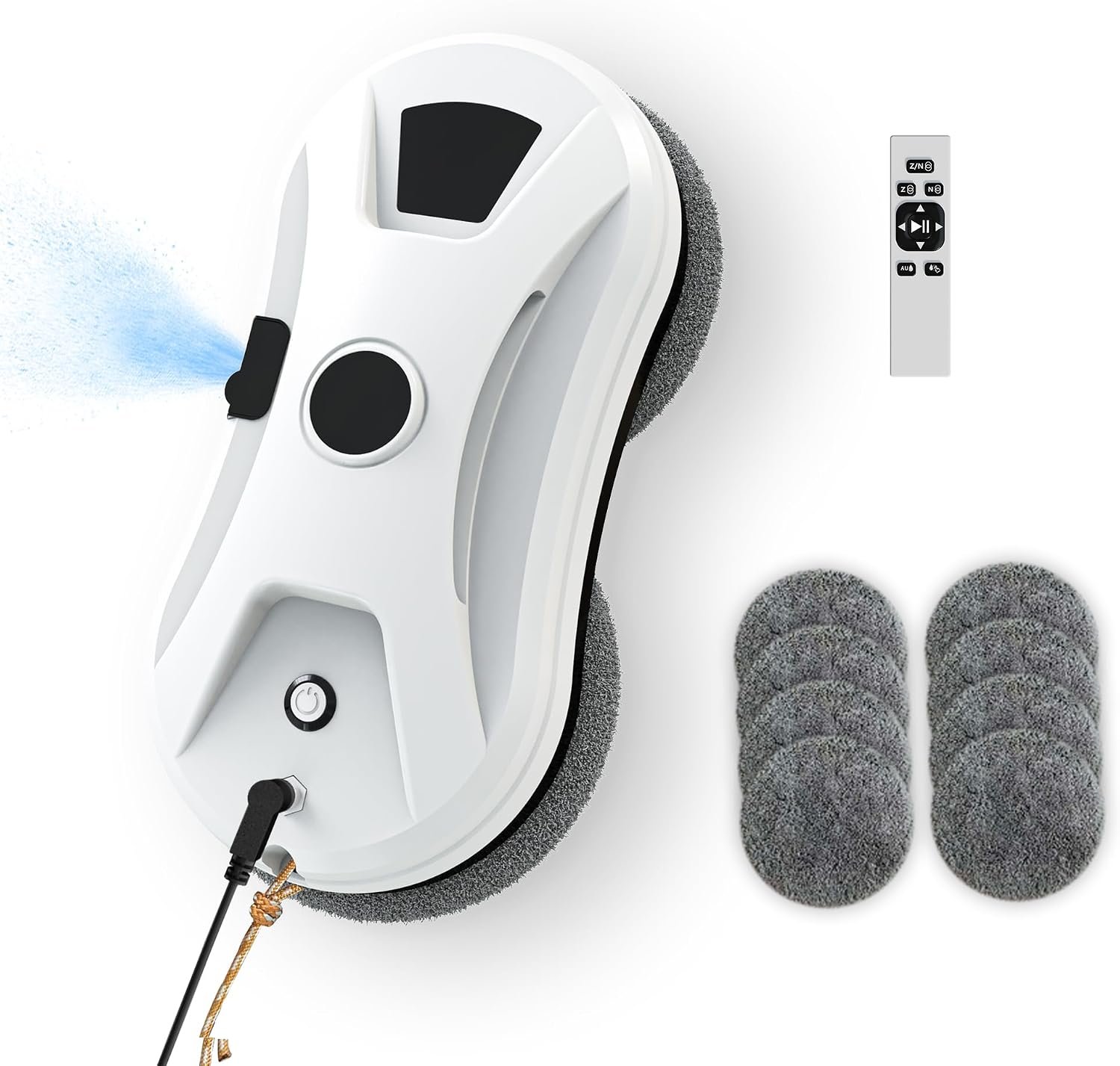 Automatic Window Cleaning Robot, Smart Robot Window Cleaner | window cleaning robot inside and outside with Spray,3000Pa Suction, Intelligent Path Planning, Remote Control for High Glass
