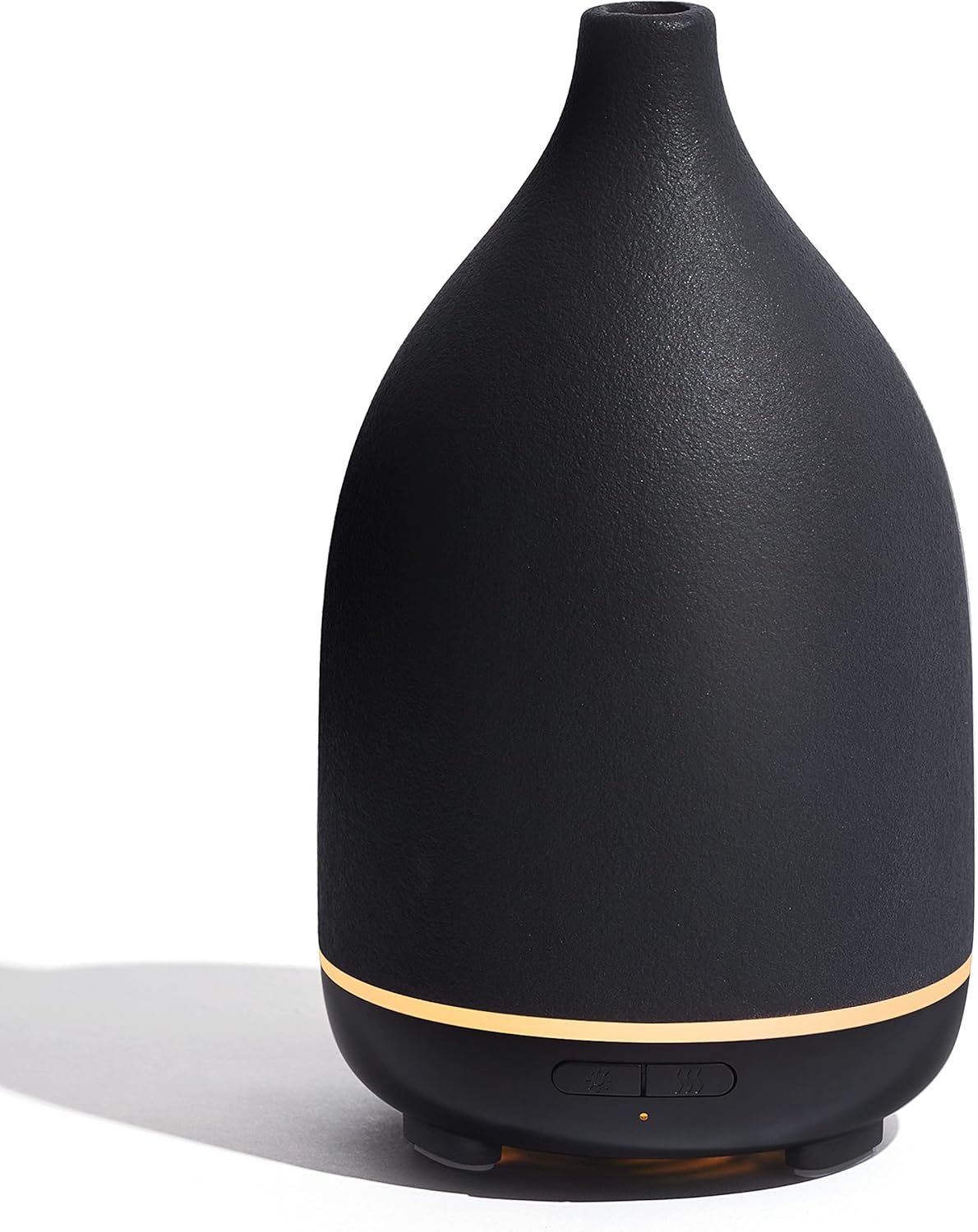 InnoGear Oil Diffuser, 150ML Ceramic Diffuser for Essential Oils Handcrafted Aromatherapy Diffuser Mother’s Gift Ultrasonic Cool Mist Humidifier with 2 Mist Modes Waterless Auto Off for Home, Black