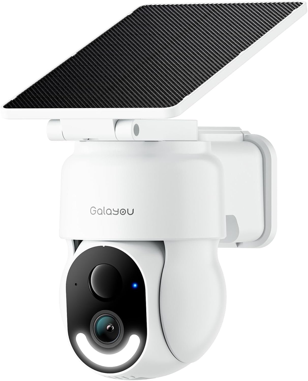 GALAYOU Solar Camera Outdoor Wireless – 2.4 GHz Wi-Fi Battery Powered Cameras for Home Security with Detachable Solar Panel, 2K 360° Pan/Tilt Auto-Tracking, Spotlight, TF Card Storage, R6 1 Pack