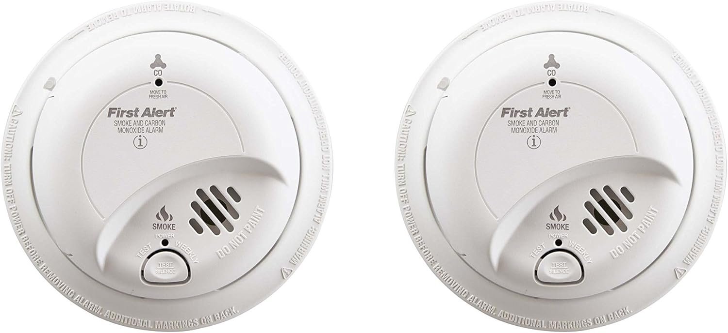 First Alert SC-9120B Hardwired Smoke and Carbon Monoxide Alarm with Battery Backup 2 Pack