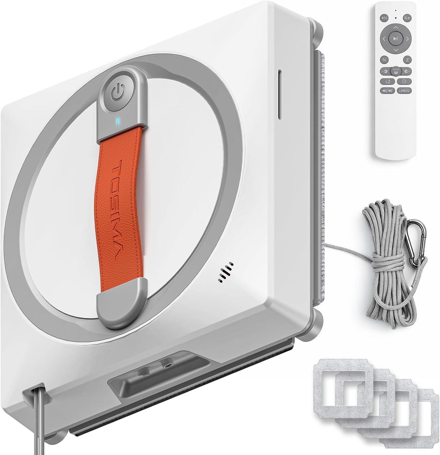 Tosima WA9C Pro Window Cleaning Robot with 4-Nozzle Dual Spray, AI Path Planning & Triple Safety System, 6 Cleaning Modes Remote Control Smart Window Robot for High-Rise Windows, Mirrors & Glass Doors