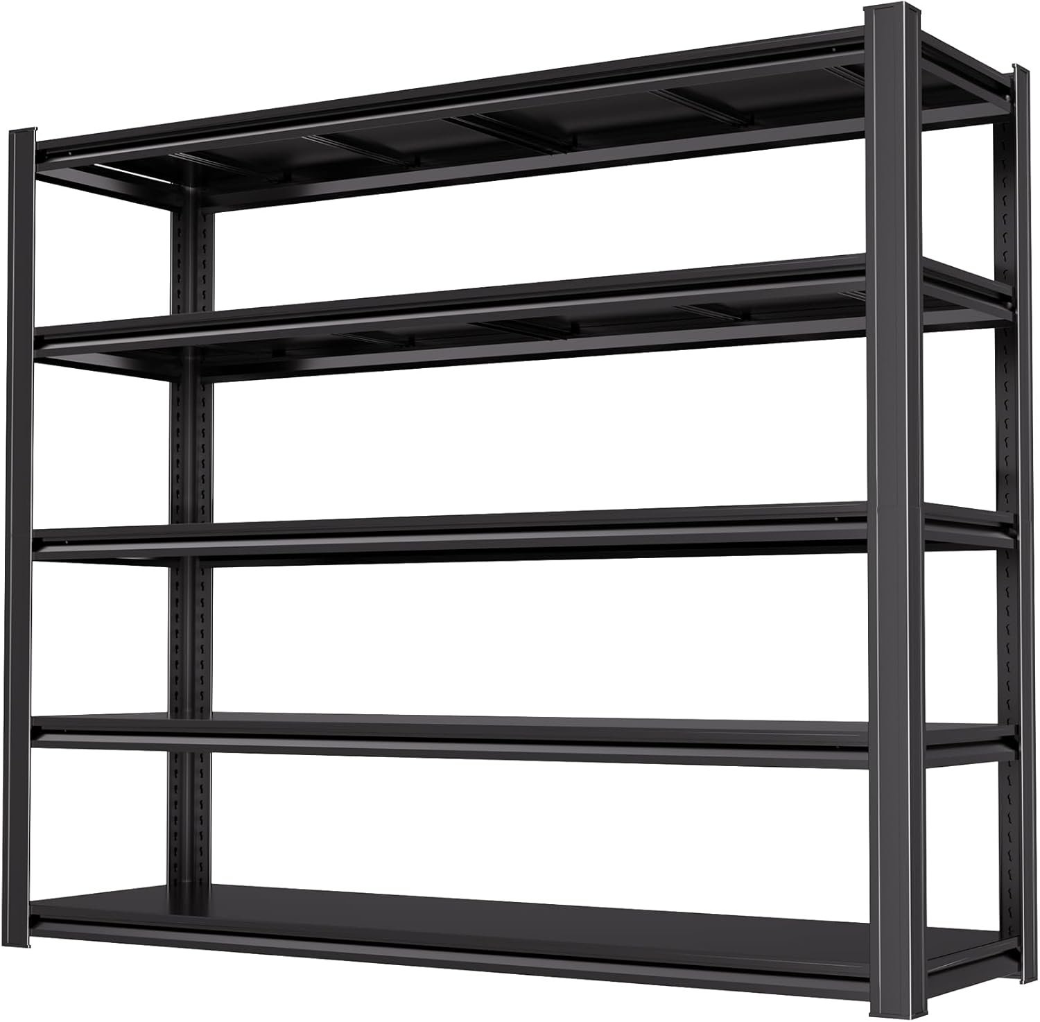 72″H Garage Shelving Heavy Duty Storage Shelves 5000 LBS Adjustable Metal Shelving Uints and Storage for Garage,Warehouse,School,Commercial,Business,62 “W x 24 “D x 72 “H (5T 72*62*24)