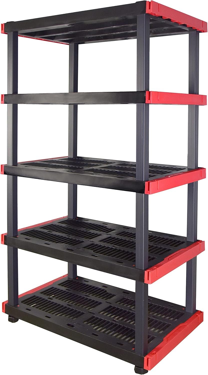 CX Craftsman 5-Tier Highly Durable Storage Rack, 5 Shelves That Support up to 200lbs/shelf, Organization and Storage, Weather-Resistant Design, Easy Assembly, American Made (72.3”H x 40”W x 24”D)