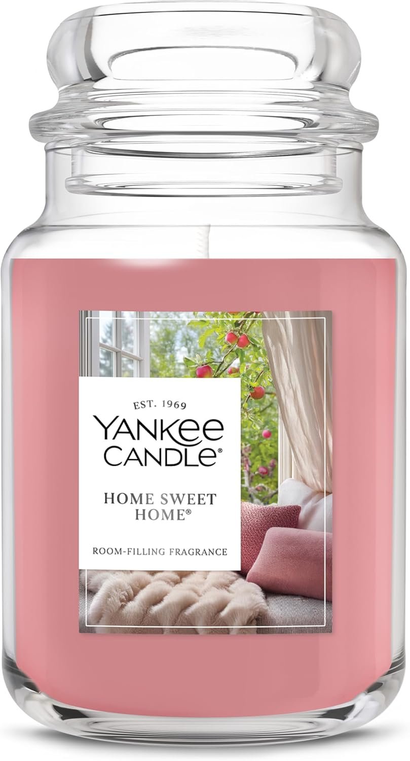 Yankee Candle Home Sweet Home Scented Candle, 22oz Large Jar, Up to 150 Hour Burn Time, Giftable