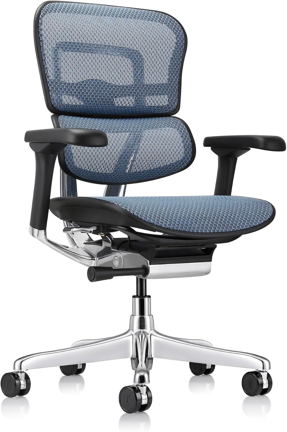 Ergohuman Eurotech ME8ERG GEN2 High Back Mesh Office Chair with Tilt Tension Control, Tilt Lock, Back Angle, Back Height, Synchro Tilt, Seat Height, Seat Depth, and Arm Height Adjustments, Blue