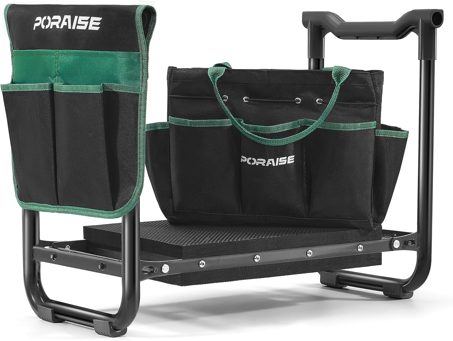 Garden Kneeler and Seat Heavy Duty, Wider and Thicker Kneeling Pad Stool | Foldable Gardening Kneeling Stool with 2 Tool Pouches, Gardening Gifts Tools for Women Mom Men Seniors Elder