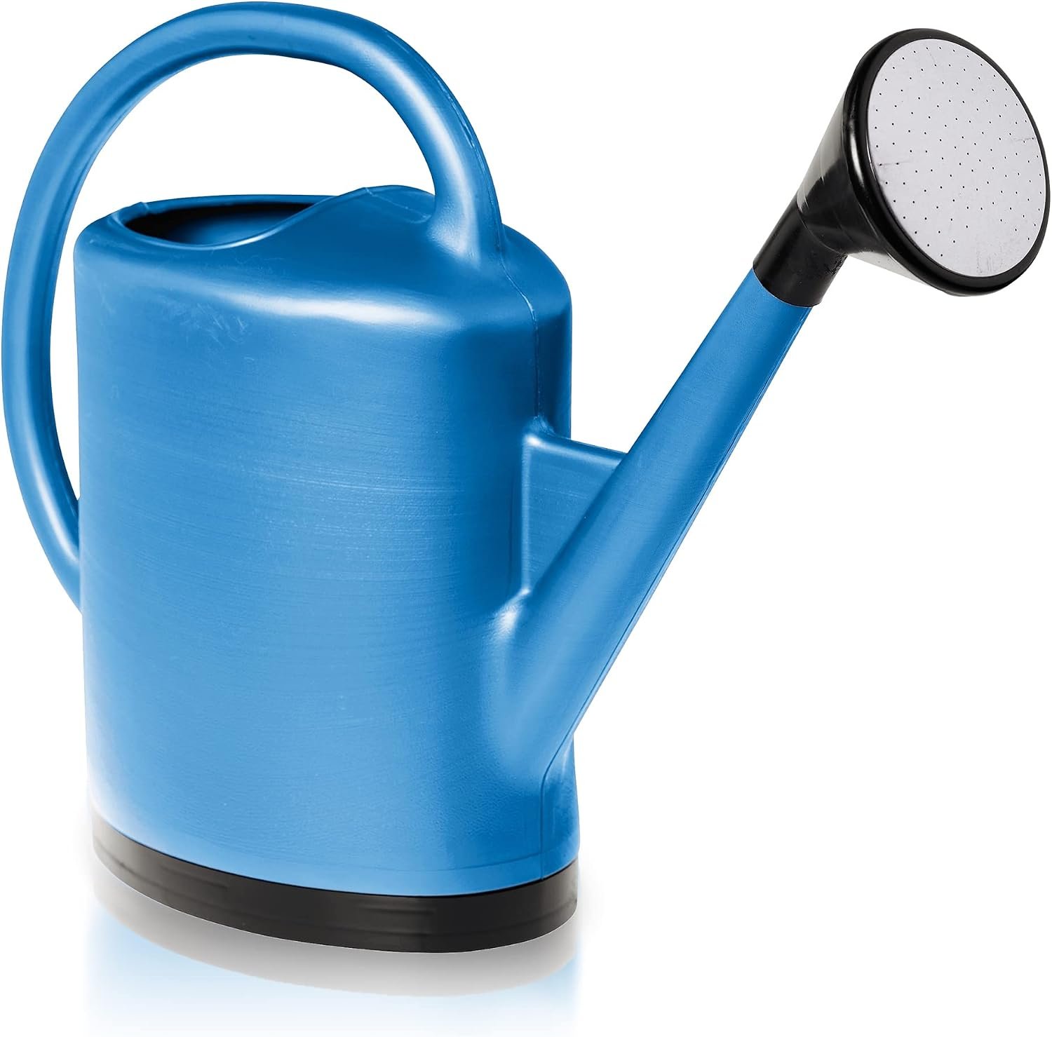 Gardener’s Supply Company French Blue Watering Can | 3 Gallon Indoor Outdoor Water Container for Plants and Garden with Removable Stainless Steel Faceplate Rose Sprinkler Attachment – Blue