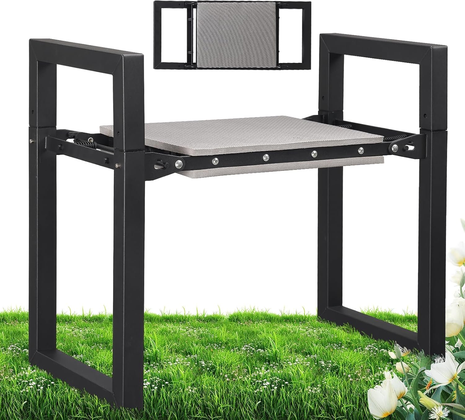 Garden Kneeler and Seat, 12.7″ Wide Folding Heavy Duty Gardening Bench with Handles for Kneeling and Seat, Multifunctional Kneeler Stool for Women Seniors,Relieve Knee Back Pain,Gardening Tools Gifts