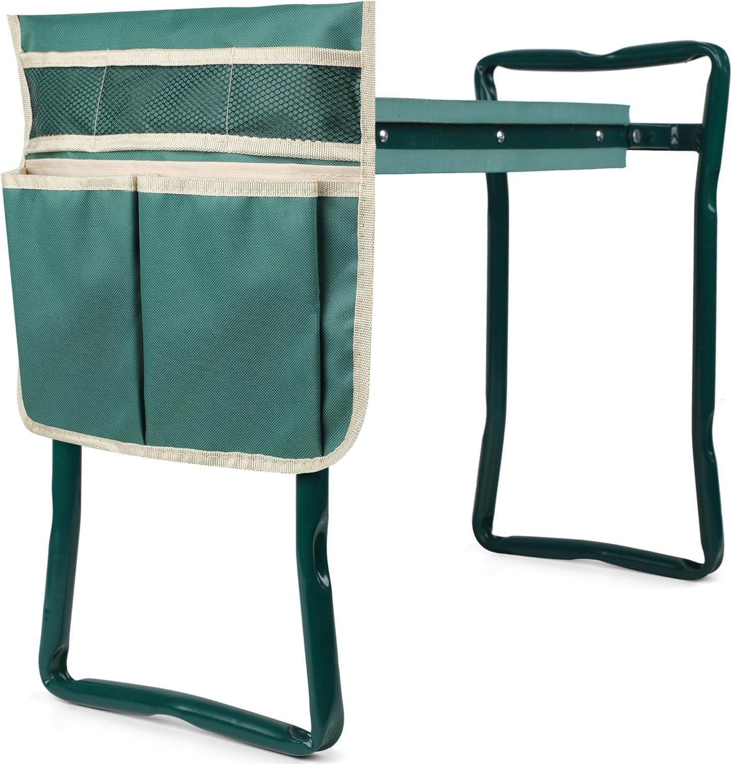 Garden Kneeler and Seat, Garden Bench for Kneeling and Sitting, Garden Stool and Kneeler with A Tool Pocket, Eva Soft Foam Pad for Kneeling and Seating, Gardening Gifts for Women Men Seniors Gardener