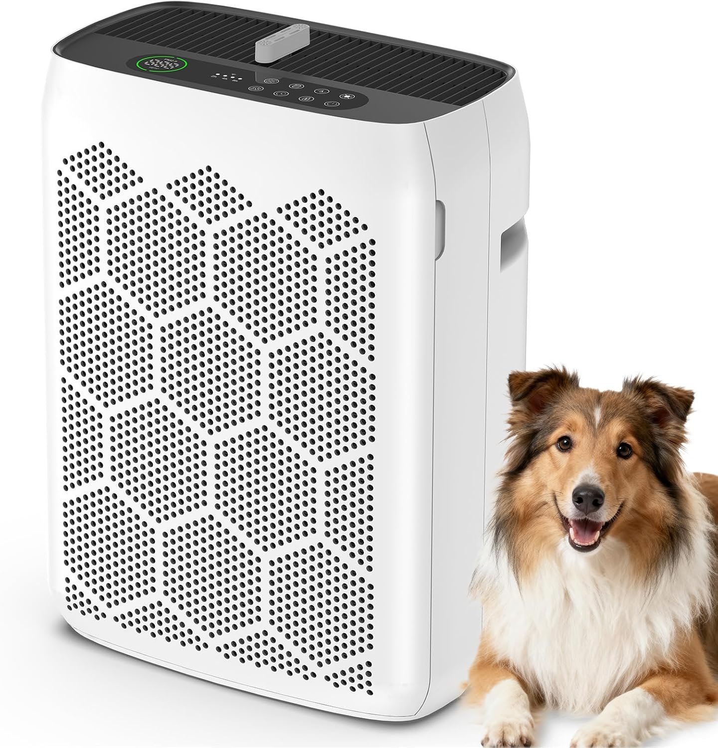 Air Purifiers for Home Large Room Up to 2200 Ft², HEPA Air Purifier for Bedroom with PM2.5 Air Quality Display, Washable Pre-Filter and Sleep Mode, Air Cleaner for Smoke, Dust & Pollen | PM2.5 air quality display. Washable pre-filter. Sleep mode. Ideal for smoke, dust, pollen, and pet dander