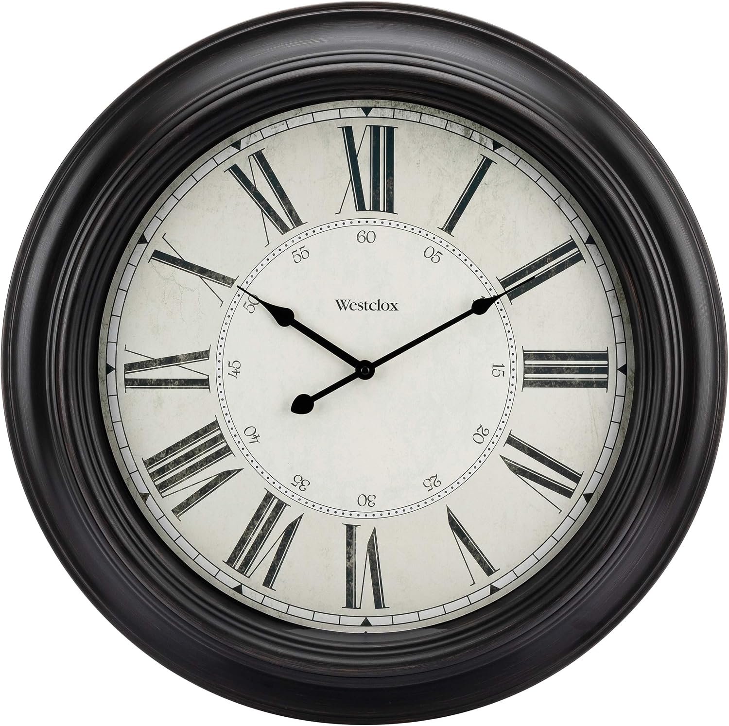Westclox 32213VBK 24 inch Traditional Wall Clock Battery-Operated Clock for Living Room, Bedroom, Office | Ideal Housewarming Gift