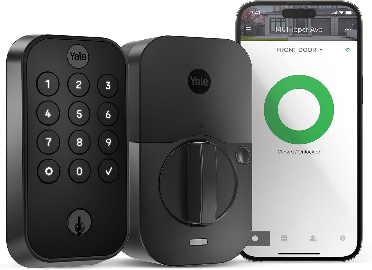 Yale Assure Lock 2 Keypad Deadbolt with Wi-Fi, Black Suede